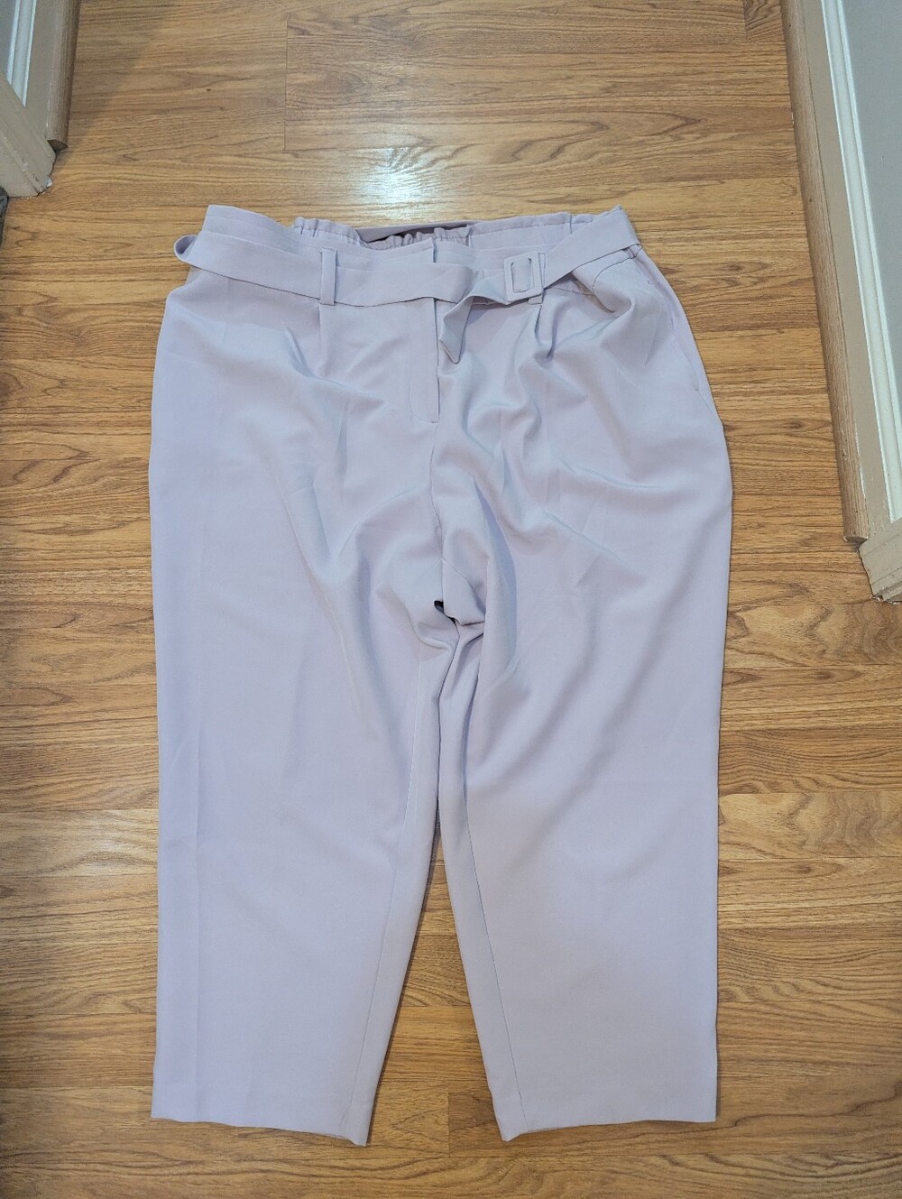 Lavender Women's Dress Pants With Built In Belt